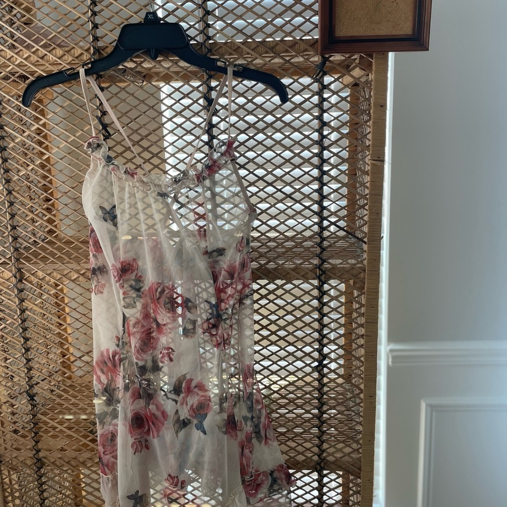 Delicate Sheer Floral Chemise